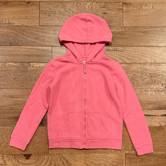 Jumping Beans Girls Hooded Pink Zippered Sweatshirt - Size 7 - Picture 1 of 16